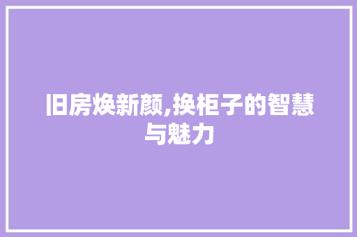 旧房焕新颜,换柜子的智慧与魅力 墙体维修