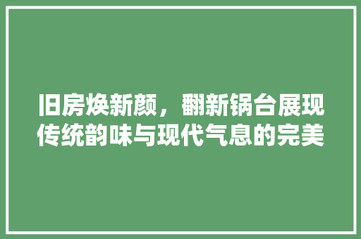 旧房焕新颜，翻新锅台展现传统韵味与现代气息的完美融合 墙体维修