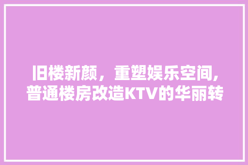旧楼新颜，重塑娱乐空间,普通楼房改造KTV的华丽转身 综合便民