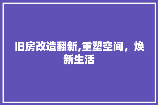 旧房改造翻新,重塑空间，焕新生活 厨房维修
