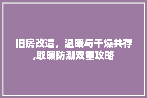 旧房改造，温暖与干燥共存,取暖防潮双重攻略 家电维修
