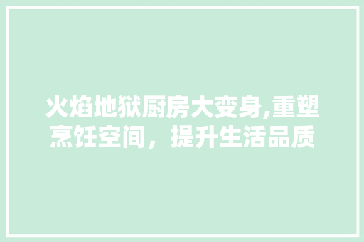 火焰地狱厨房大变身,重塑烹饪空间，提升生活品质 汽车维修