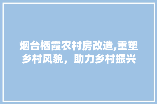 烟台栖霞农村房改造,重塑乡村风貌，助力乡村振兴