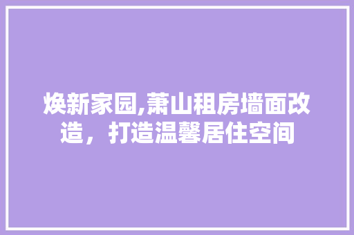 焕新家园,萧山租房墙面改造，打造温馨居住空间