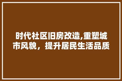 时代社区旧房改造,重塑城市风貌，提升居民生活品质 综合便民