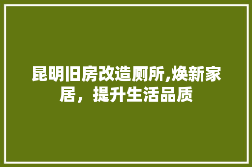 昆明旧房改造厕所,焕新家居，提升生活品质 墙体维修