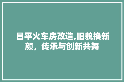昌平火车房改造,旧貌换新颜，传承与创新共舞 墙体维修
