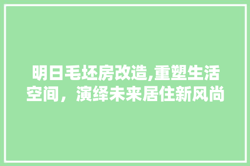 明日毛坯房改造,重塑生活空间，演绎未来居住新风尚