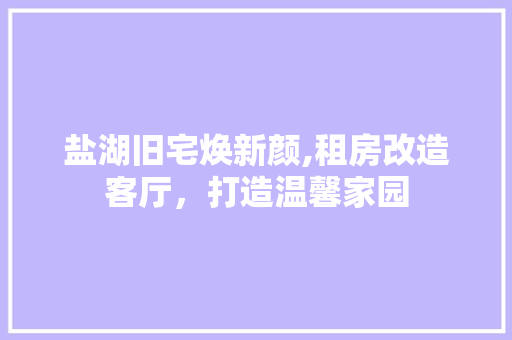 盐湖旧宅焕新颜,租房改造客厅，打造温馨家园
