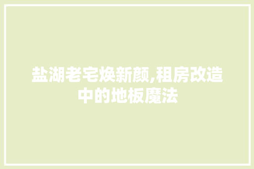 盐湖老宅焕新颜,租房改造中的地板魔法