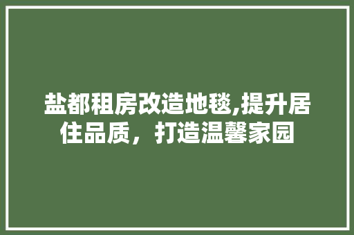 盐都租房改造地毯,提升居住品质，打造温馨家园
