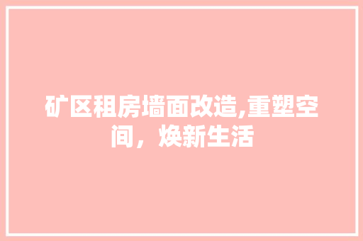矿区租房墙面改造,重塑空间，焕新生活 厨房维修