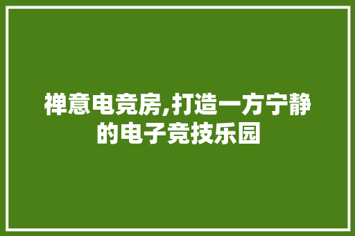 禅意电竞房,打造一方宁静的电子竞技乐园