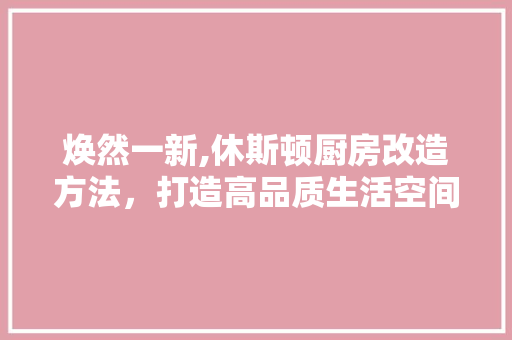 焕然一新,休斯顿厨房改造方法，打造高品质生活空间