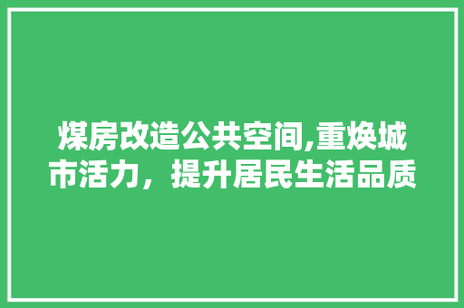 煤房改造公共空间,重焕城市活力，提升居民生活品质