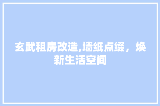 玄武租房改造,墙纸点缀，焕新生活空间
