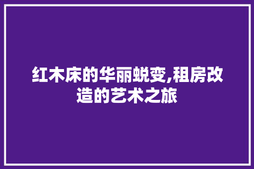 红木床的华丽蜕变,租房改造的艺术之旅