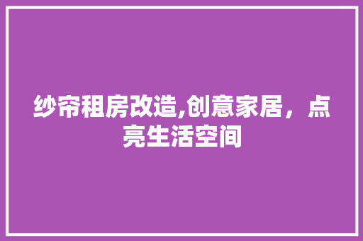 纱帘租房改造,创意家居，点亮生活空间 墙体维修