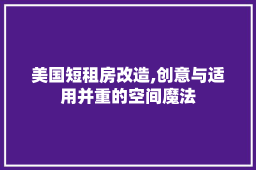 美国短租房改造,创意与适用并重的空间魔法 厨房维修