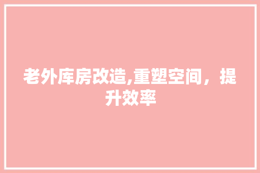 老外库房改造,重塑空间，提升效率