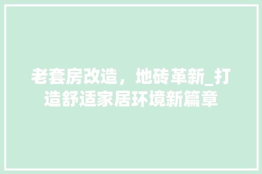 老套房改造，地砖革新_打造舒适家居环境新篇章