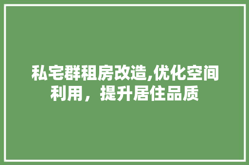 私宅群租房改造,优化空间利用，提升居住品质 厨房维修