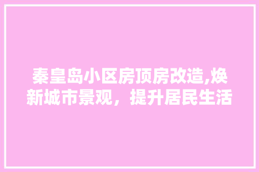 秦皇岛小区房顶房改造,焕新城市景观，提升居民生活品质