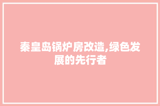 秦皇岛锅炉房改造,绿色发展的先行者