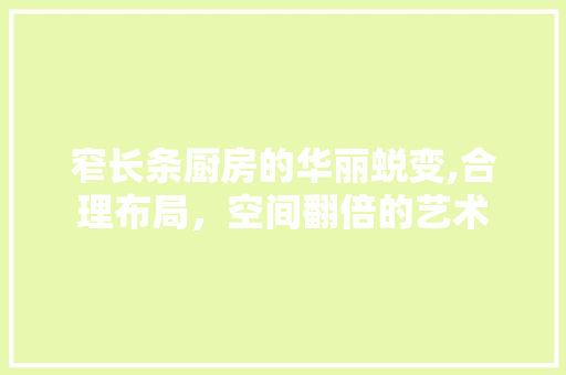 窄长条厨房的华丽蜕变,合理布局，空间翻倍的艺术