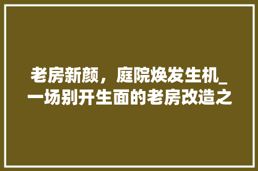 老房新颜，庭院焕发生机_一场别开生面的老房改造之旅