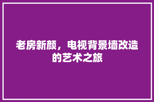 老房新颜，电视背景墙改造的艺术之旅