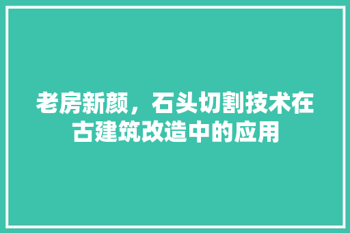 老房新颜，石头切割技术在古建筑改造中的应用