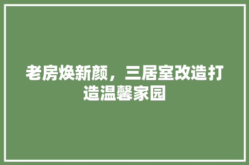 老房焕新颜，三居室改造打造温馨家园