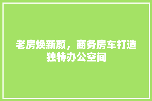 老房焕新颜，商务房车打造独特办公空间 综合便民