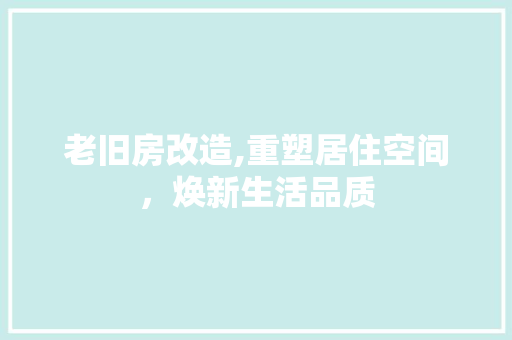 老旧房改造,重塑居住空间，焕新生活品质 墙体维修
