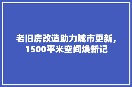 老旧房改造助力城市更新，1500平米空间焕新记