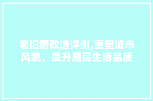 老旧房改造评测,重塑城市风貌，提升居民生活品质