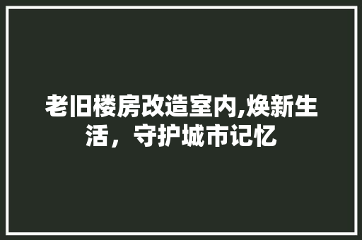 老旧楼房改造室内,焕新生活，守护城市记忆