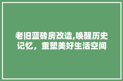 老旧蓝砖房改造,唤醒历史记忆，重塑美好生活空间