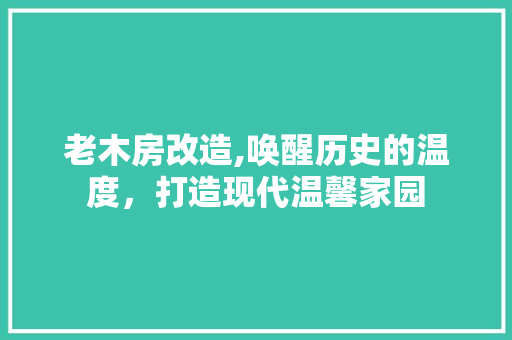 老木房改造,唤醒历史的温度，打造现代温馨家园