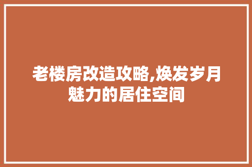 老楼房改造攻略,焕发岁月魅力的居住空间