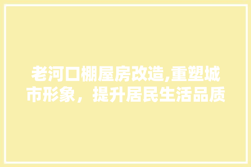 老河口棚屋房改造,重塑城市形象，提升居民生活品质