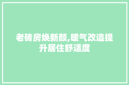 老砖房焕新颜,暖气改造提升居住舒适度 综合便民