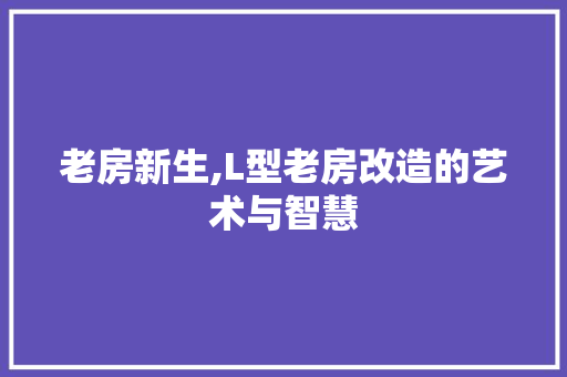 老房新生,L型老房改造的艺术与智慧 综合便民