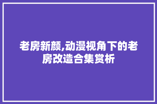 老房新颜,动漫视角下的老房改造合集赏析