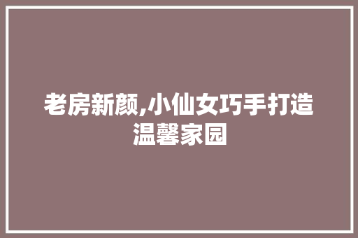 老房新颜,小仙女巧手打造温馨家园