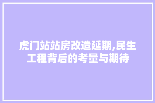 虎门站站房改造延期,民生工程背后的考量与期待