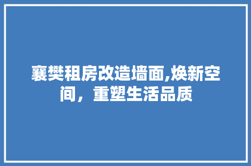 襄樊租房改造墙面,焕新空间，重塑生活品质