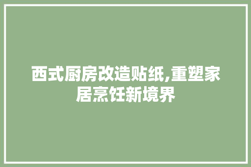 西式厨房改造贴纸,重塑家居烹饪新境界