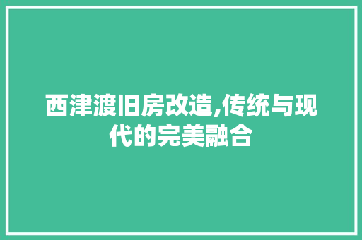 西津渡旧房改造,传统与现代的完美融合
